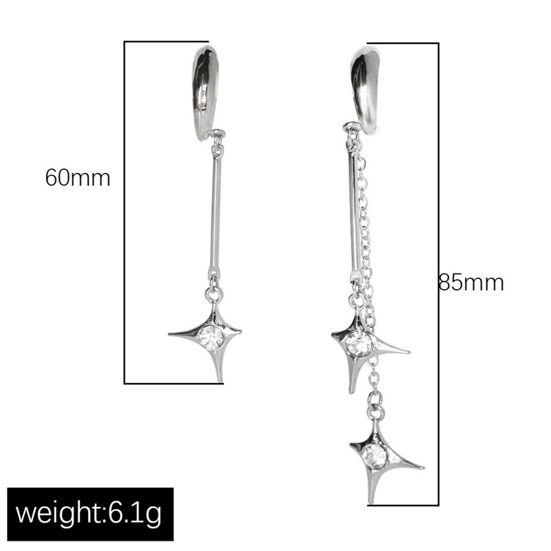 Fancyqube Anting Tusuk Sterling Silver 925 Desain Bintang Hias Zircon Aaa Untuk Wanita
