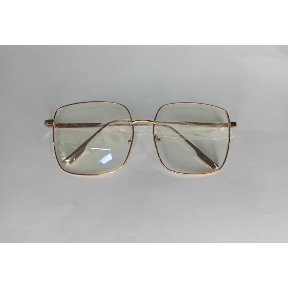 TOMSTORE.ID R176 KACAMATA WANITA PRIA FASHION KOREA ANTI RADIASI FRAME SUNGLASSES PETAK MURAH COD-ROSEGOLD