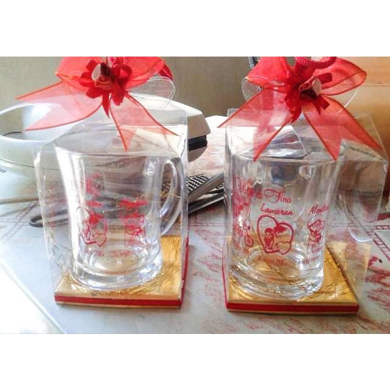 

kotak mika souvenir gelas kopi 7x7x11