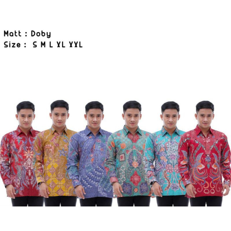Kemeja Batik Lengan Panjang / Pakaian Batik Pria Dewasa DPBA Modern