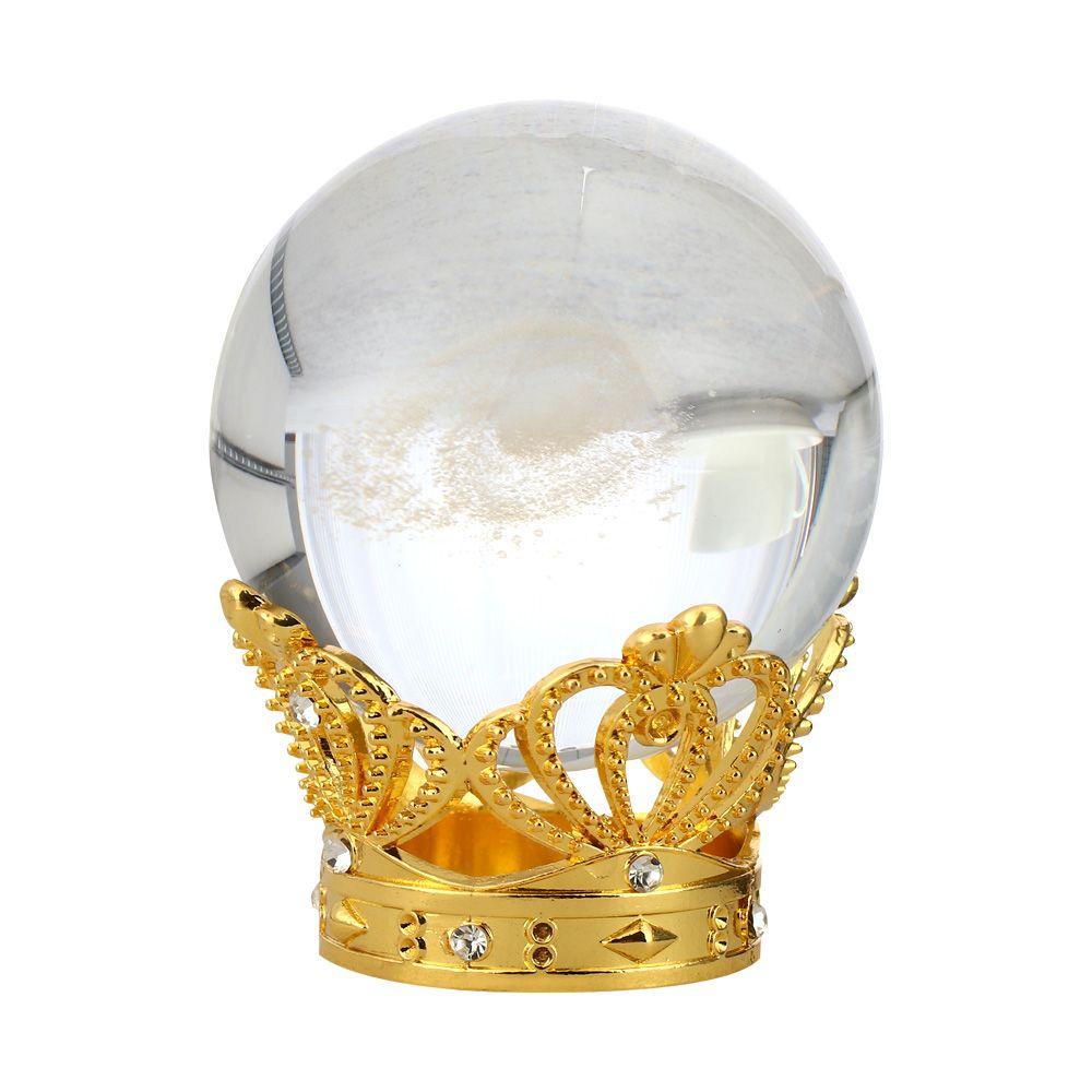 Wonder Crystal Ball Holder Dekorasi Rumah Mahkota Bentuk Daun Ornamen Desktop Pajangan Berdiri