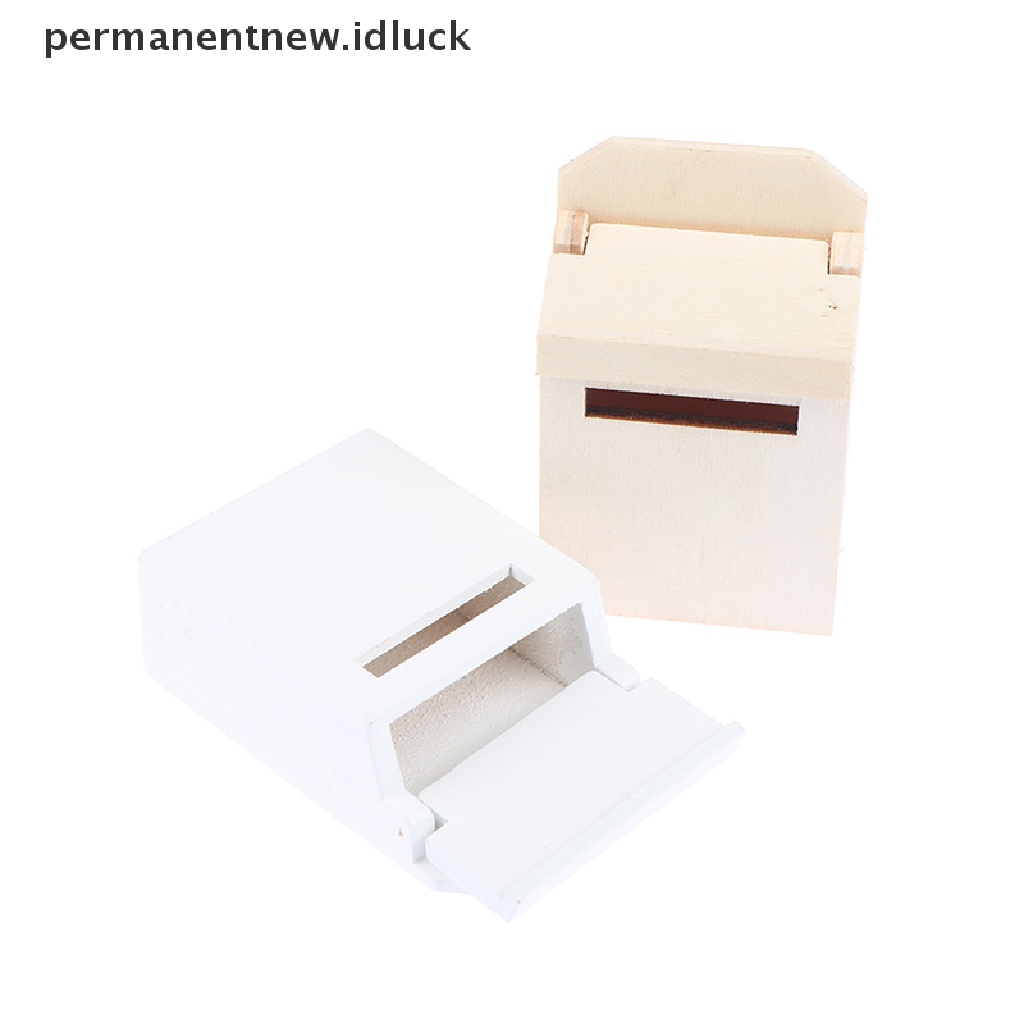 Luckypermanent Mainan Miniatur Kotak Surat Skala 1: 12 Untuk Aksesoris Rumah Boneka