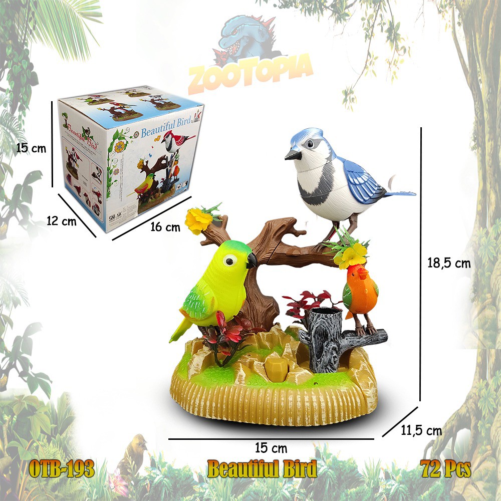 PROMO BRO1344 OTB193 OTB194 BRO1261 ​Burung Sangkar Berkicau Pohon Mainan Anak Hewan Binatang ZOOTOPIA