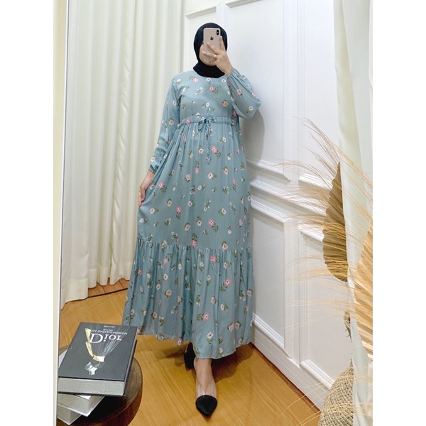 LV ABSTRAK DRESS // DRESS RAYON MOTIF ABSTRAK