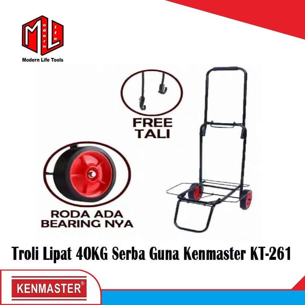 KENMASTER TROLI TROLLY LIPAT TAS BAGASI GALON BARANG 40KG SERBAGUNA