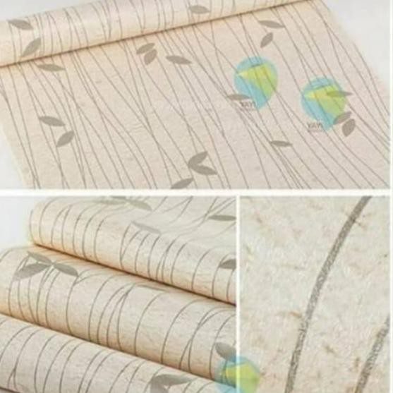 Wallpaper Dinding Motif Wave Coklat Daun