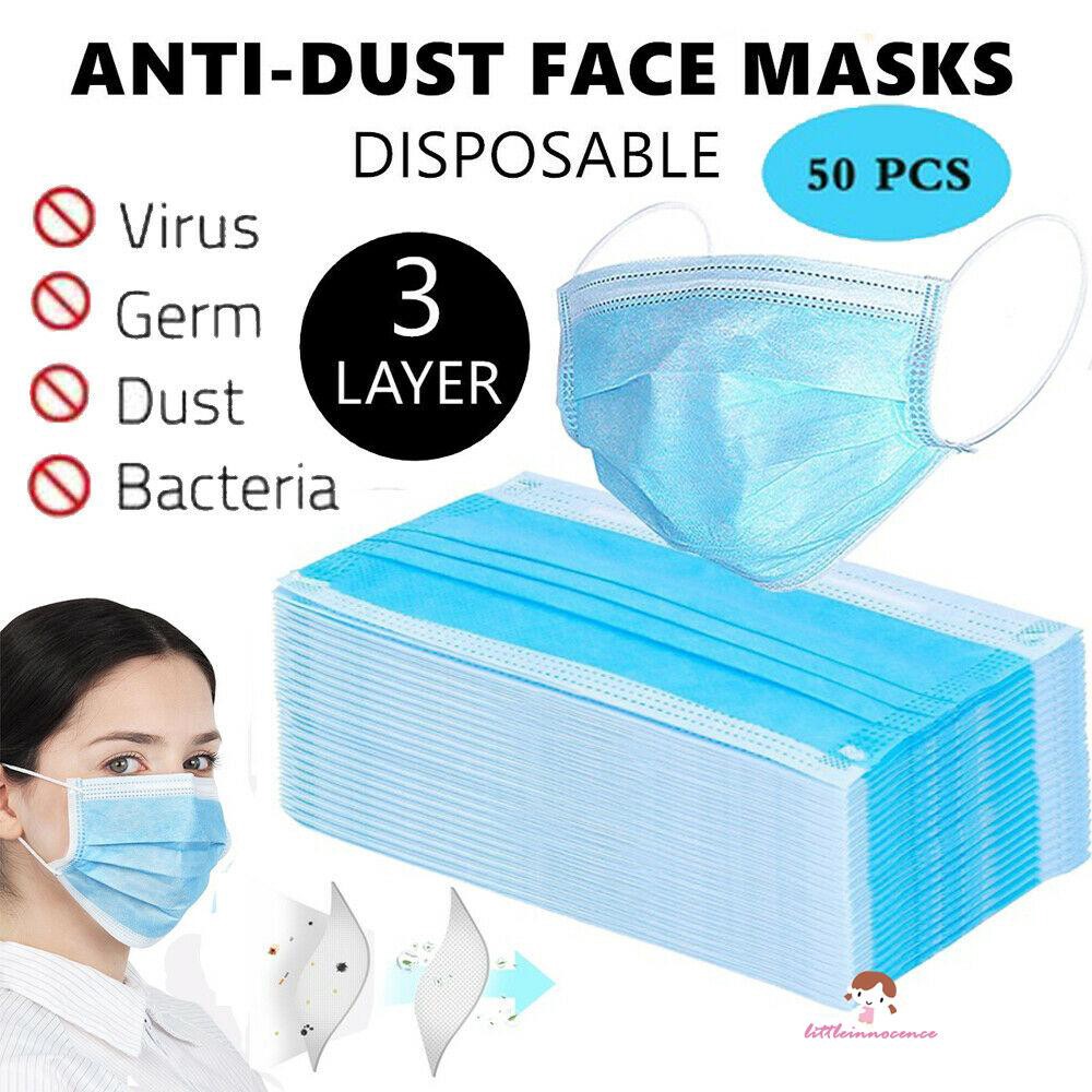 Masker Earloop One Care 3Ply Disposable Face Mask Melindungi dari Debu Bakteri Partikel Berbahaya