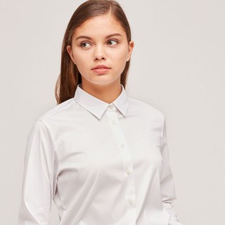  Kemeja  Uniqlo  Supima Cotton Stretch Shirt Wanita  Original 