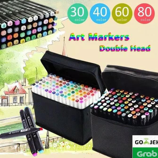 

BEST SELLER Touchfive twin marker spidol gambar sketsa / 40pcs/ 40 warna/ black