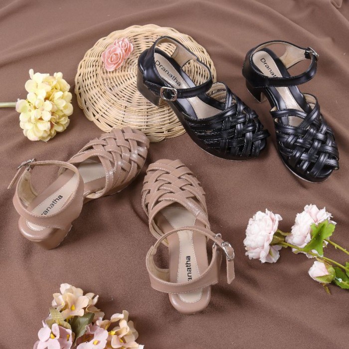 Sandal Sepatu Cewek INDIAN DRANATHA Original - Moka, 40 Sendal Sepatu Cewek Murah