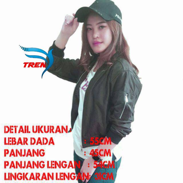 TREN JAKET BOMBER CROP ( ARMY )