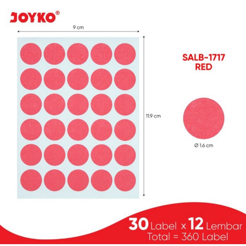 label bulat warna stiker sticky note joyko
