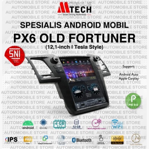 Mtech Head Unit Tesla Android Old Toyota Fortuner