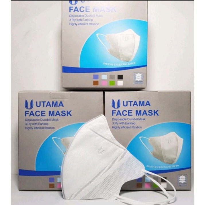 Masker Duckbill Utama 3ply Ada Garis Mirip ke Masker Sensi