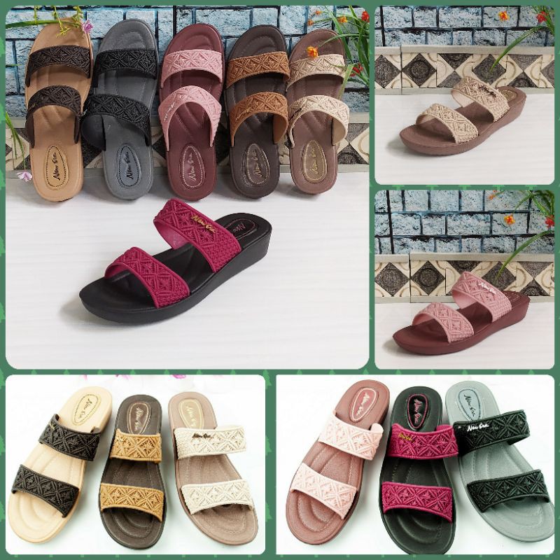 SANDAL NEW ERA WANITA SLOP LB E 15132 100% ORIGINAL