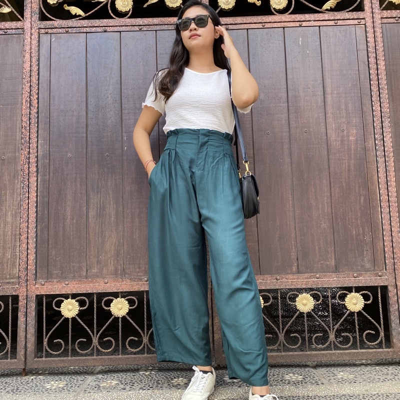 Kulot Rempel / Highwaist / Rayon pants +saku