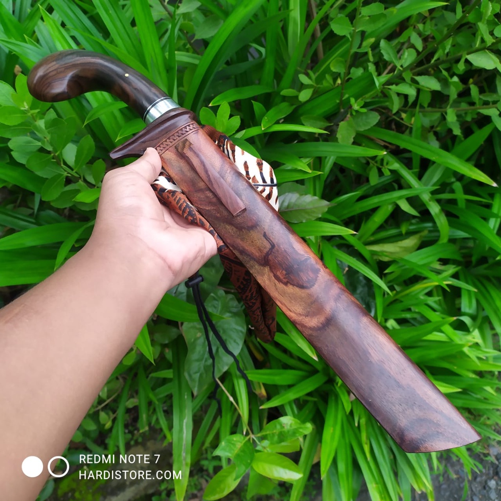 ID PISAU SEMBELIH 31 CM BAJA MODERN SLD HITACHI JAPAN KAYU SONOKELING BONUS SARING KAIN BATIK