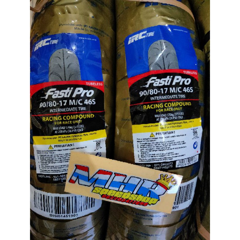 IRC Fasti Pro Fasti 1 Fasti 2 90/80-17 only