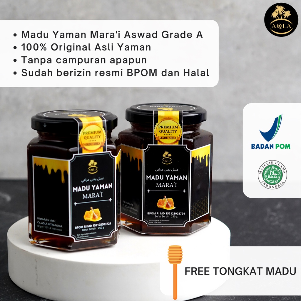 MADU YAMAN MARAI ASWAD BPOM / MADU MURNI ORIGINAL 100%  PREMIUM GRADE A