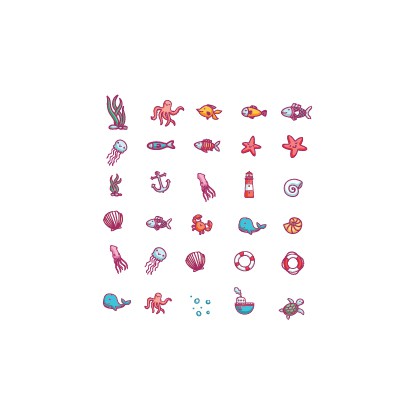 

POTATOO NAIL UNDER THE SEA Temporary Tatto Sticker