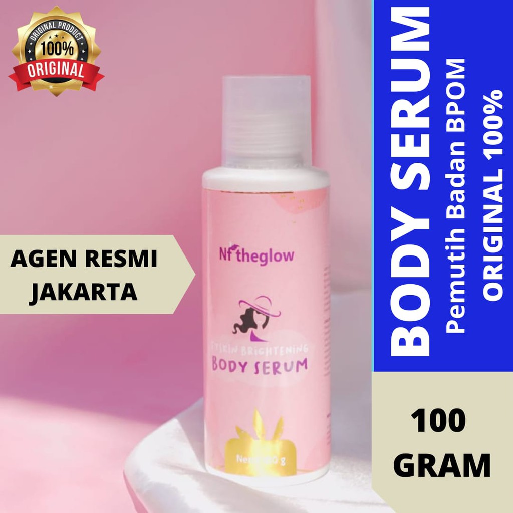 [READY STOCK] nf the glow body lotion - pemutih badan - nftheglow body serum - fyskin body serum