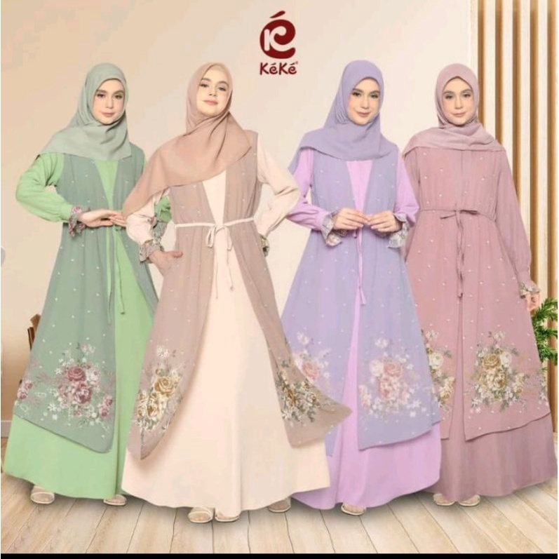 Keke Zaina Dress GD2119 Gamis Keke Terbaru