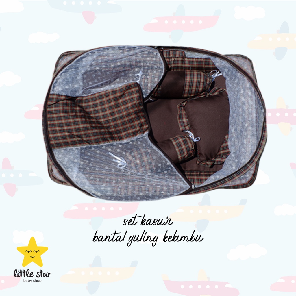 Datanchi Set Kasur Kelambu Bantal Guling Bayi Cewek Cowok