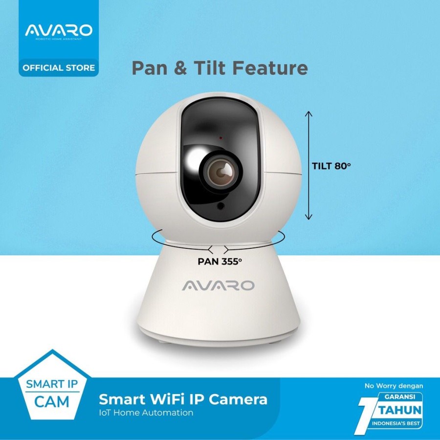 AVARO Smart Indoor PTZ IP Camera CCTV Wifi IoT Home Automation