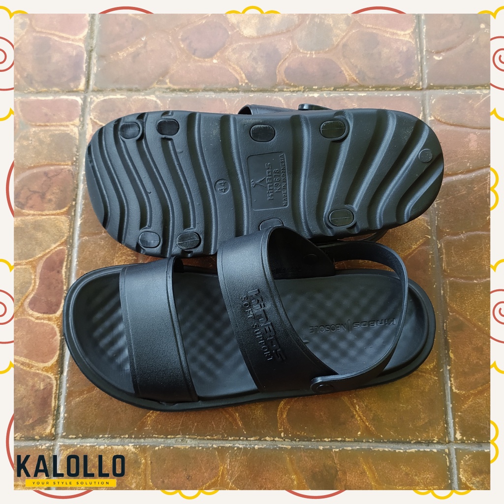 Sepatu sandal karet pria dewasa tahan air merk kinbos k9678 original ukuran 40-44