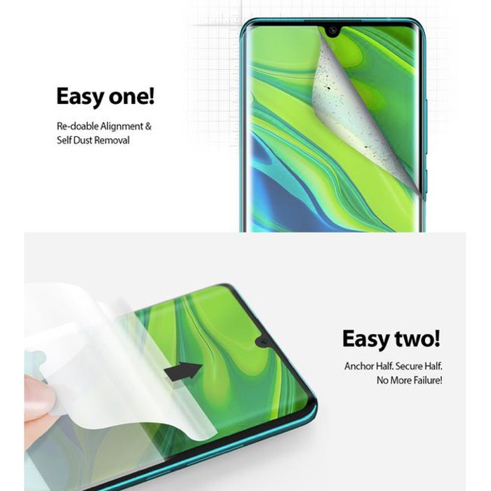 Minote 10 Pro Anti Gores Ringke Dual Easy Wing Screen Protector