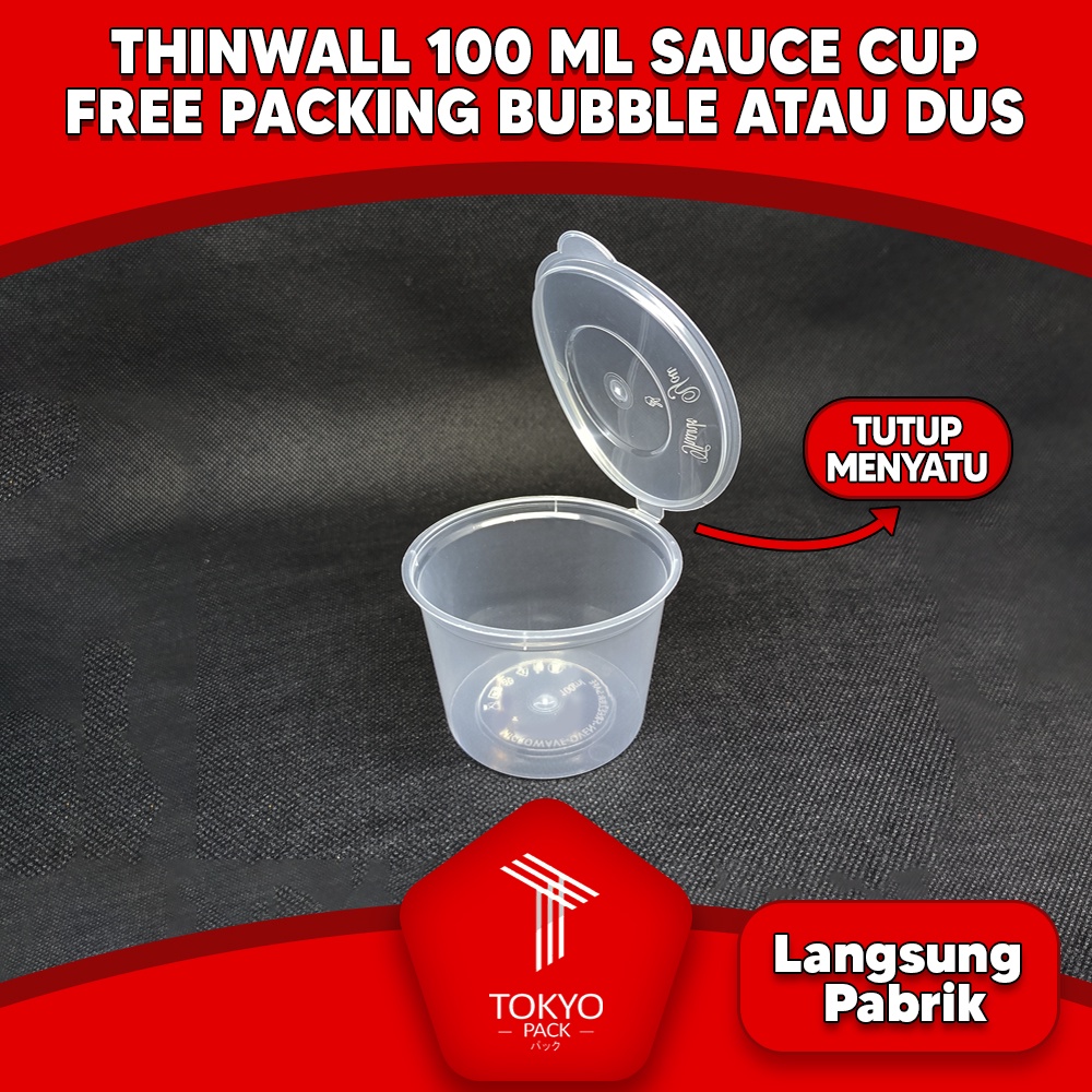 Thinwall CUP 100ml - 100 ml mini - Sauce Cup isi 50 set Murah