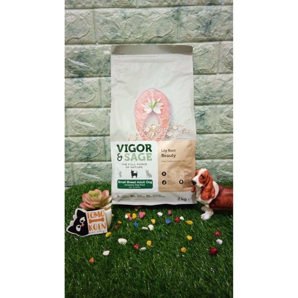 VIGOR AND SAGE LILY ROOT BEAUTY SMALL BREED ADULT DOG  - MAKANAN ANJING 2 KG