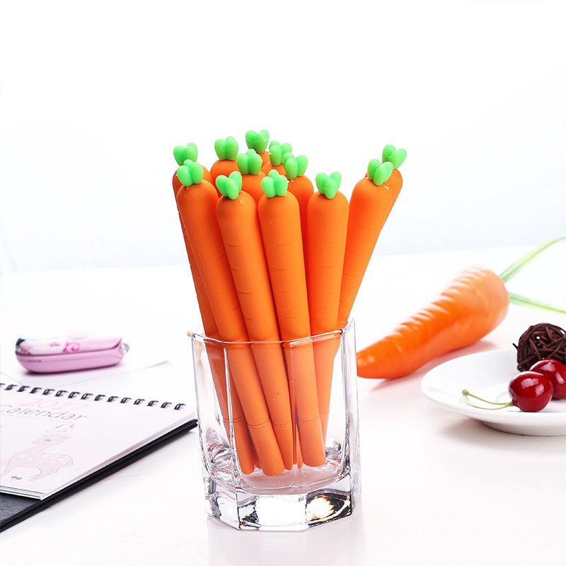 Lovely Carrot Writing Office Pen,Cartoon Carrot Style Gel Pen Magic Markers Gel Pens