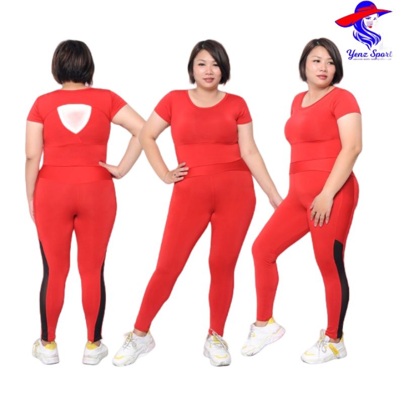 SETELAN SENAM AEROBIK SET CROP SEXY JUMBO BAJU ZUMBA YOGA FITNES GYM DANCE GOWES