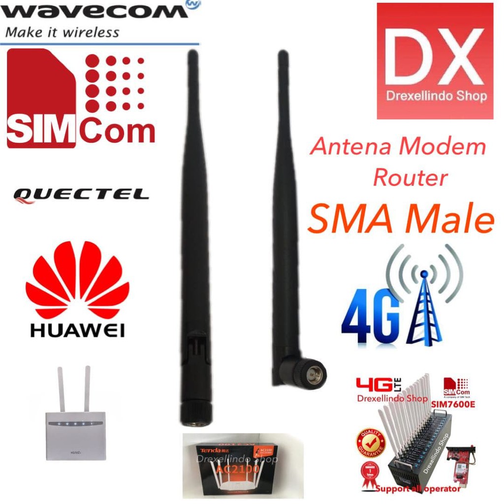 Antena SMA MALE Modem Huawei B525 B315  B315 ROUTER MODEM POOL