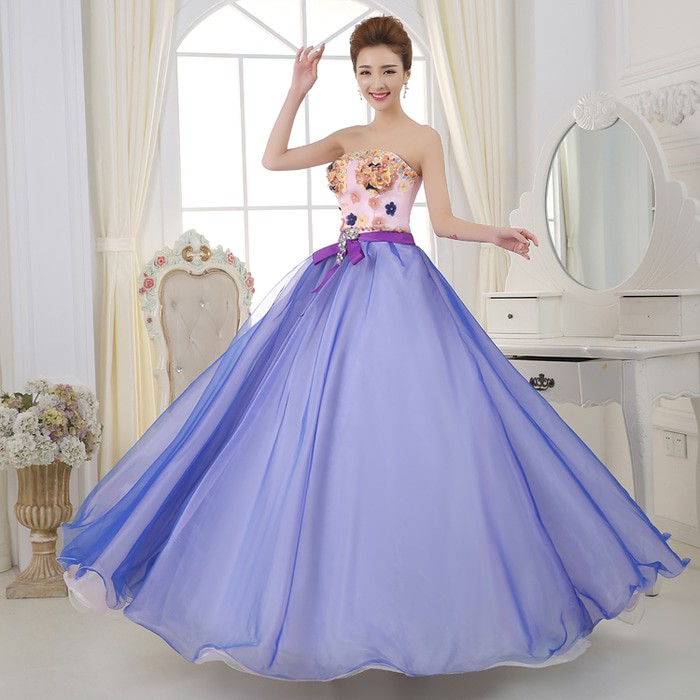 Gaun Pengantin 0290717 Pink Ungu Wedding Gown Wedding Dress