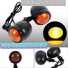 LAMPU SEN SEIN BULAT KLASIK HITAM UNIVERSAL CB CB150R RX KING TIGER VIXION