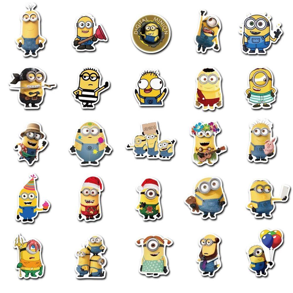 [Elegan] Little Yellow Person Sticker Cute Kawaii Kreativitas Perekat Diri Anime Despicable Me Decor Stationery Sticker Luggage Handphone Graffiti Stickers