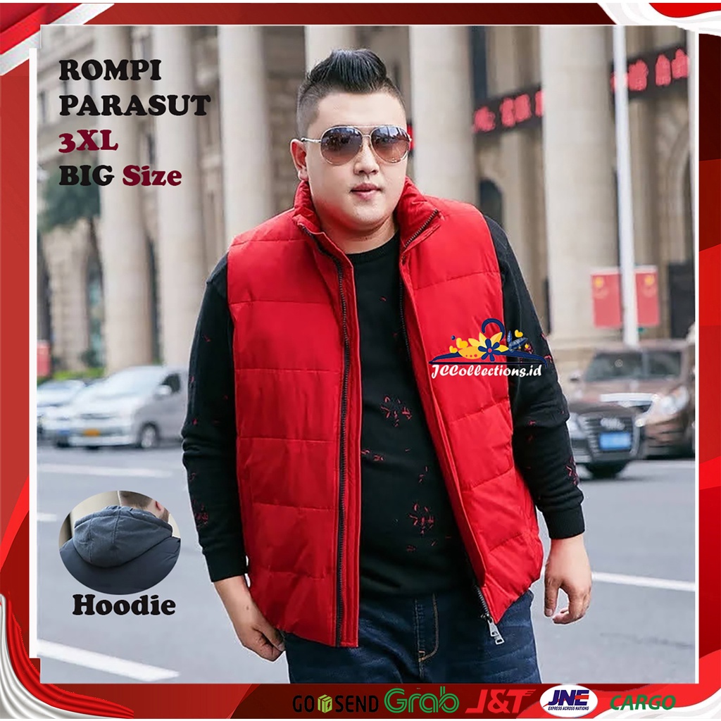 Rompi Parasut Pria Big Size 3XL LD 130 cm / Rompi Motor Pria Jumbo  - JCCollections