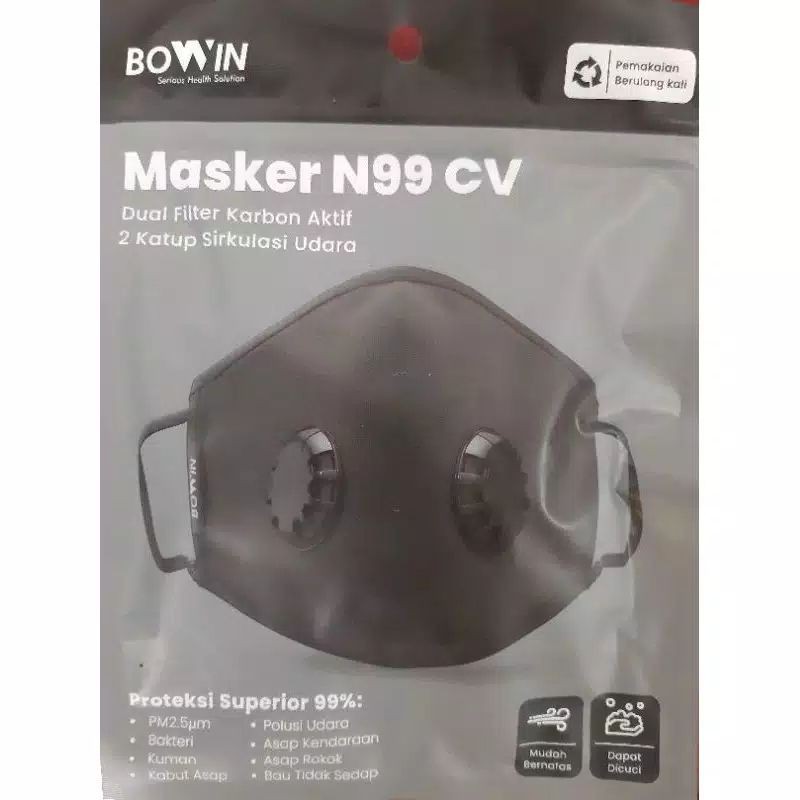 Bowin Masker N99CV (Masker Kesehatan/Masker Polusi/) Original Bowin 100%  #dlaushop.id