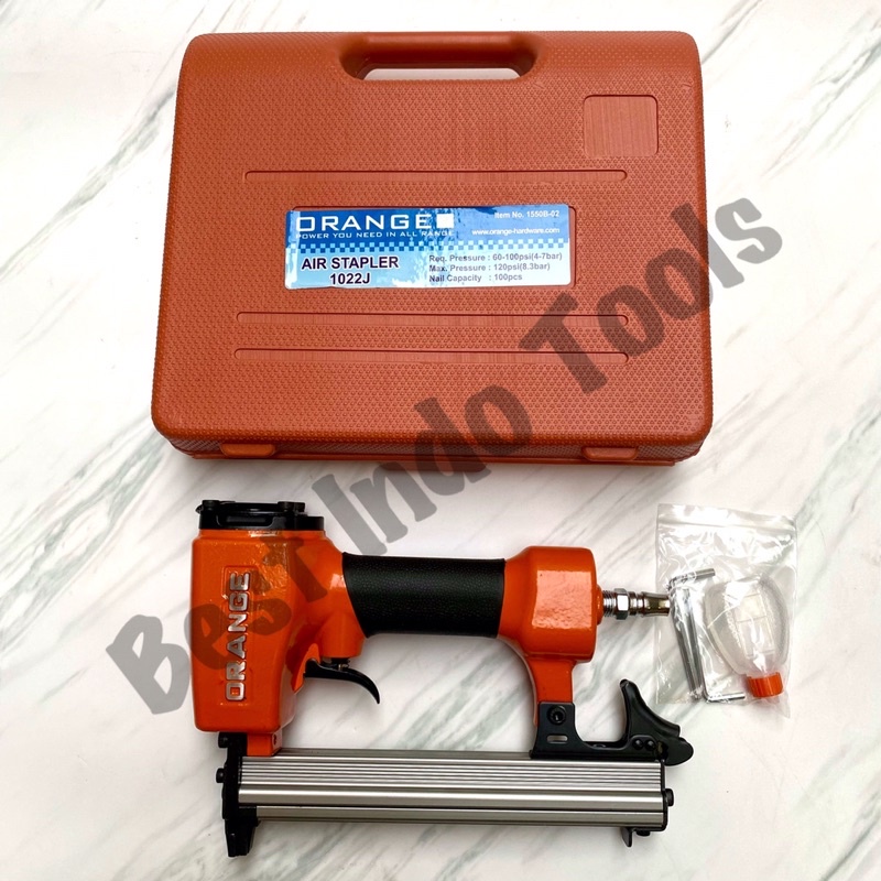 

AIR NAILER ORANGE 1022 J / TEMBAK ANGIN 1022J / STAPLES / STAPLE GUN TUCKER TACKER TRUCKER TRACKER BESTINDOTOOLS