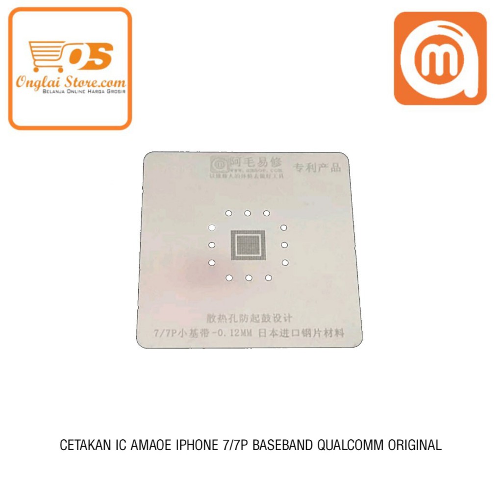 CETAKAN IC AMAOE IPHONE 7/7P BASEBAND INTEL 0.12MM BAHAN JEPANG LUBANG KOTAK ORIGINAL