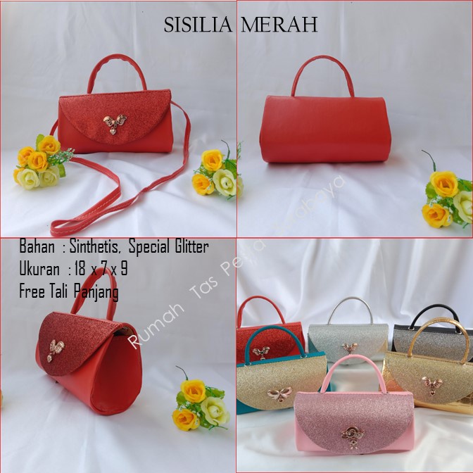 Tas Bagus,Tas Unik,Tas Elegan ,SISILIA MERAH