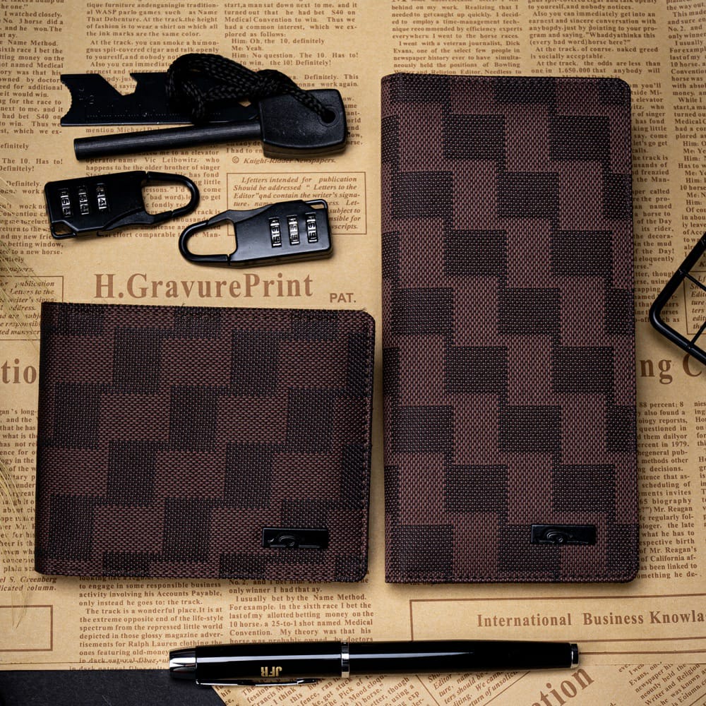 [Lms] Dompet Pria Kulit Canvas Motif Original JFR Exclusive JP19