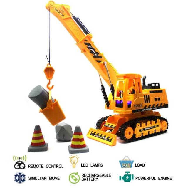 Mainan RC Crane Kontruksi - Alat Berat Remote Control Anak Edukatif