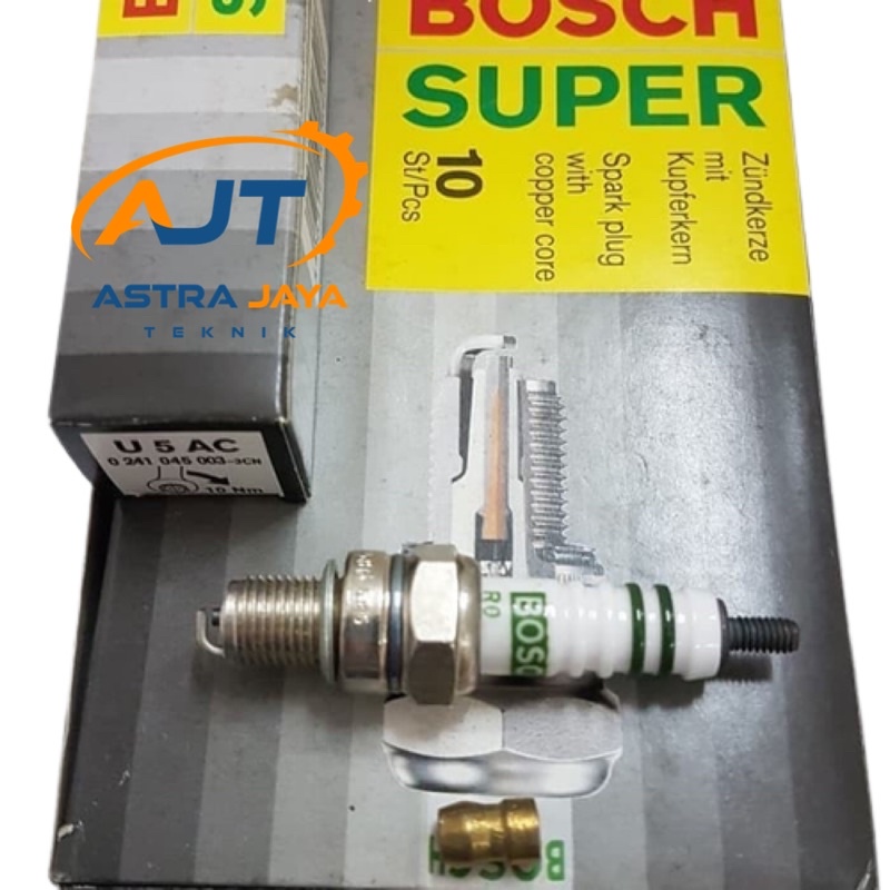 Busi Motor Bosch U5AC / Busi Motor Bebek Matic / Busi Jupiter Mio Grand Supra Revo Vega ZR