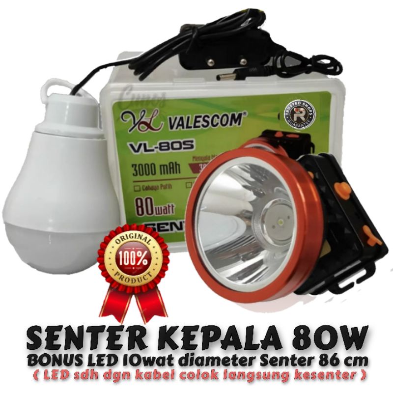 senter kepala 80watt