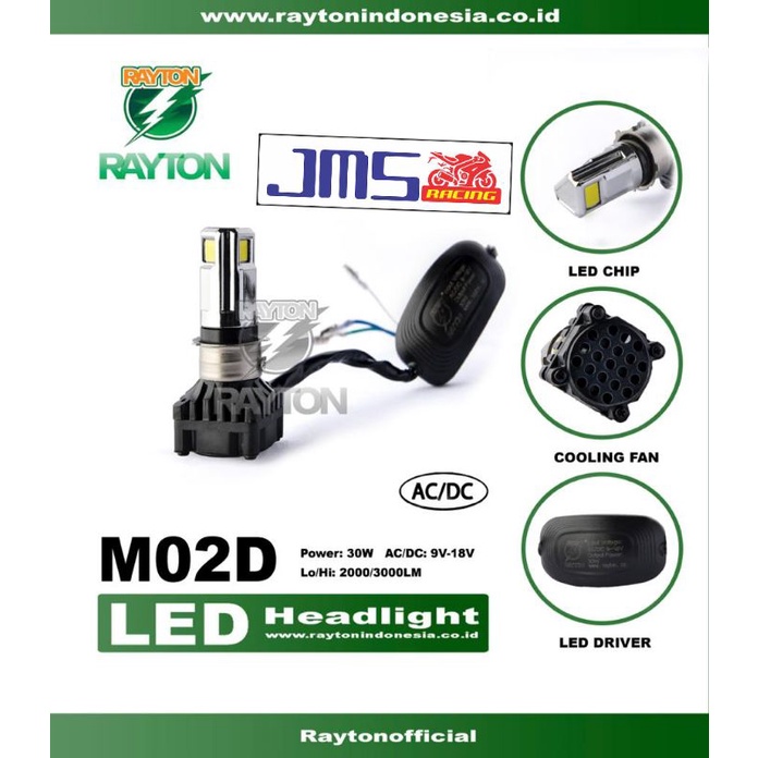 lampu led depan rtd rayton original 3/6 mata universal mio beat vario mx supra blade vega vixion cb fu soul xeon miom3