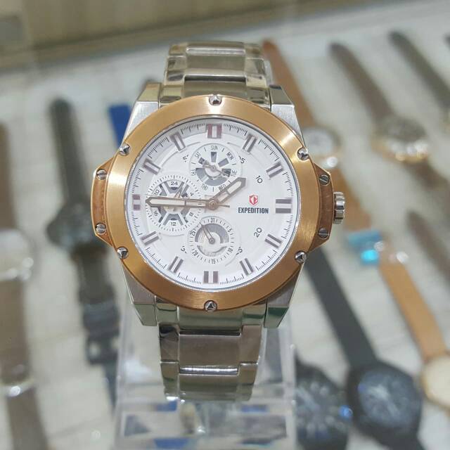 Jam EXPEDITION E 6696BF SILVER GOLD CEWEK ORIGINAL // E6696 // EXP // Expedition 6696 // jam cewek