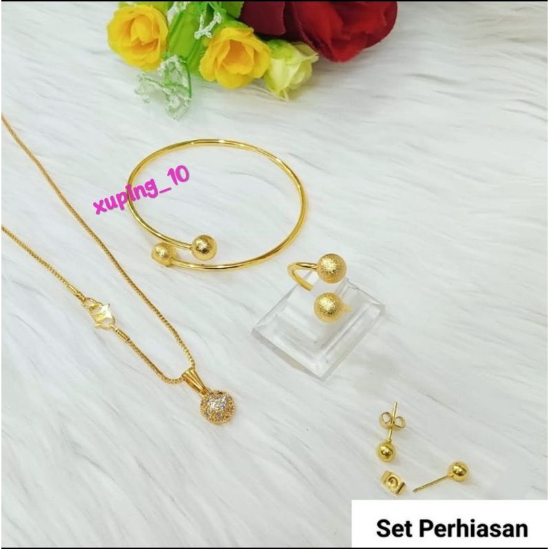 Set perhiasan xuping lapis emas aksesoris fashion S4482